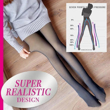 將圖片載入圖庫檢視器 Flawless Legs Fake Translucent Warm Fleece Pantyhose